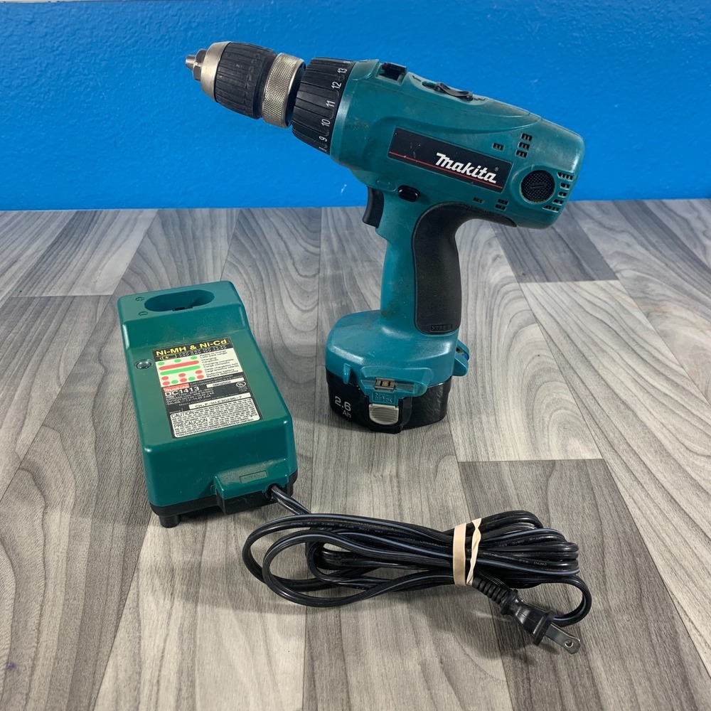 Makita 6337D 14.4V Cordless Drill Bare Tool With Battery + Charger Tested Works